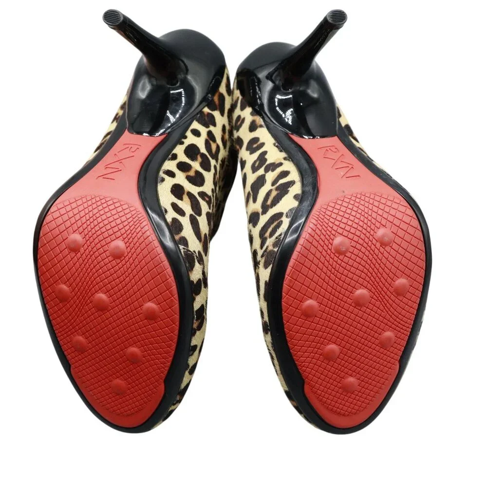Kenneth Cole Leopard Print Booties Womens 7.5M Tan Party‎ Mob Wife Brunch Trendy